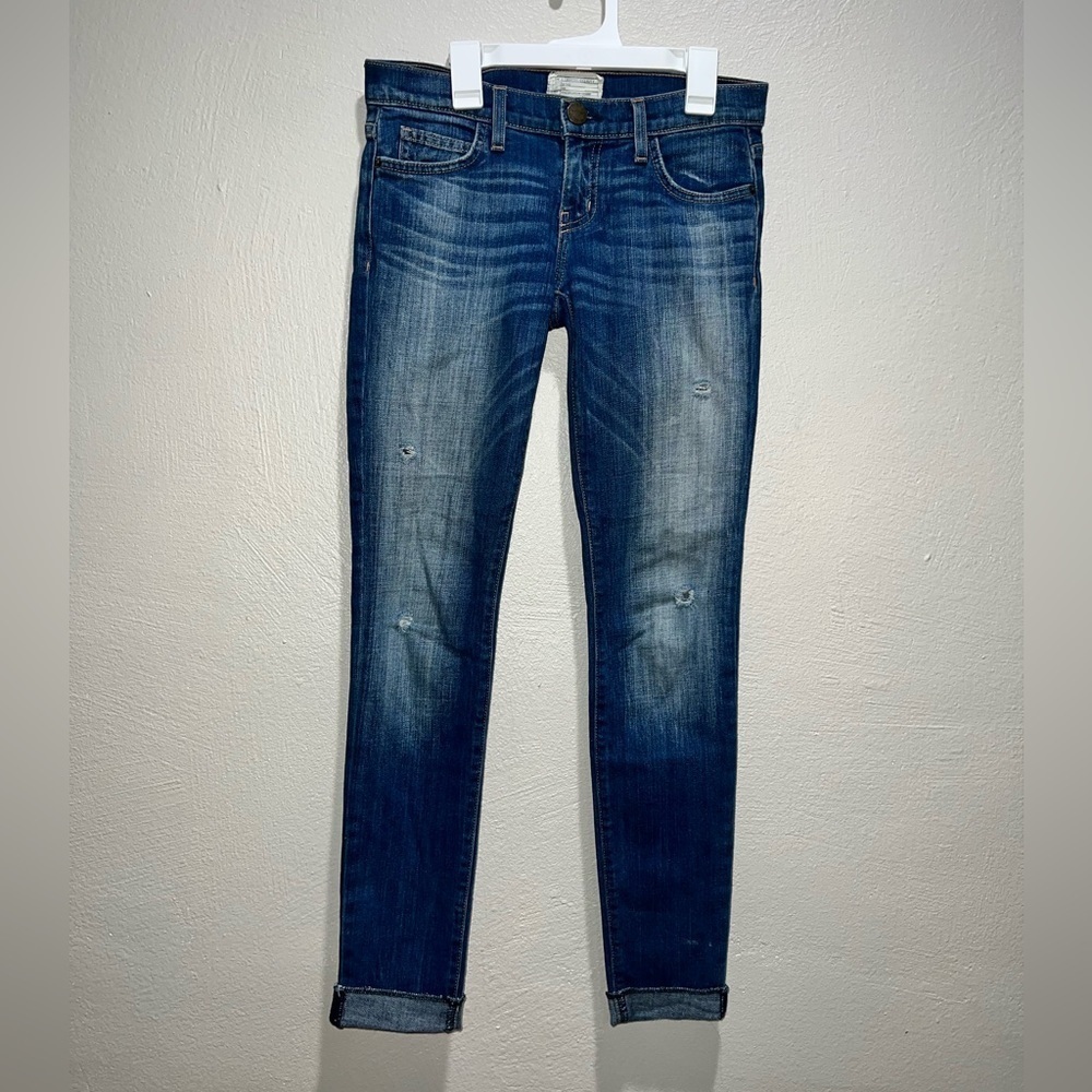 Current Elliott The Rolled Skinny Wager Low Rise Jeans